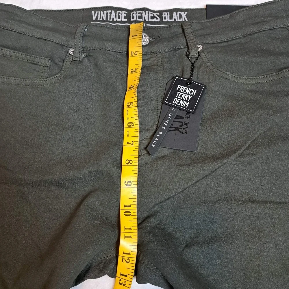 VGB Vintage Genes Black Men's Stretch Green Jeans Size 34X30 New
